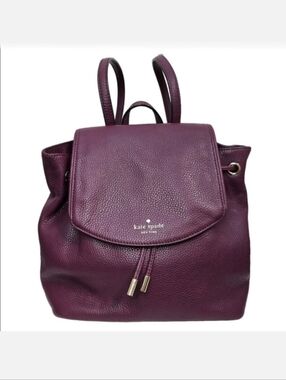 ♠️ Kate Spade Plum Mulberry St. Breezy Leather Backpack~EUC